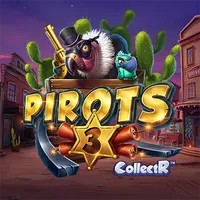 Slots logo of Pirots 3 from ELK Studios at BetBuffoon Casino